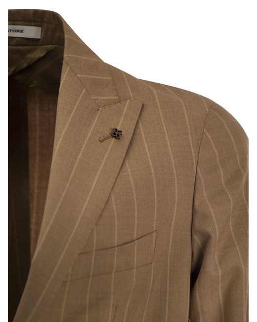 Tagliatore Natural Pinstripe Suit