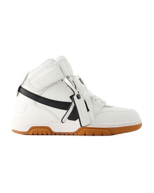 Off-White c/o Virgil Abloh White Out Of Office Mid Top Sneakers Leather