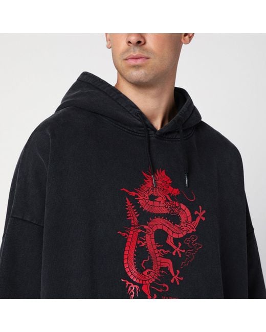 Martine Rose Oversized Cotton Hoodie in Black for Men Lyst UK