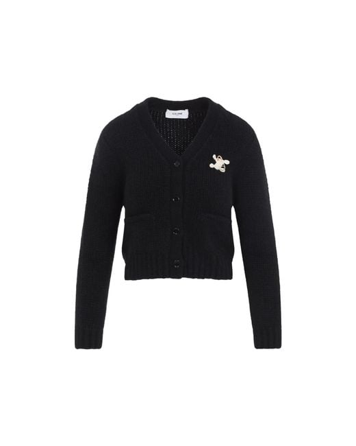 Céline Blue Luxurious Cashmere And Silk Blend Cardigan