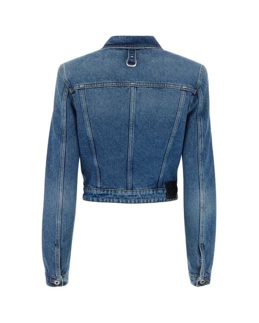 Off-White c/o Virgil Abloh Blue Cropped Denim Jacket