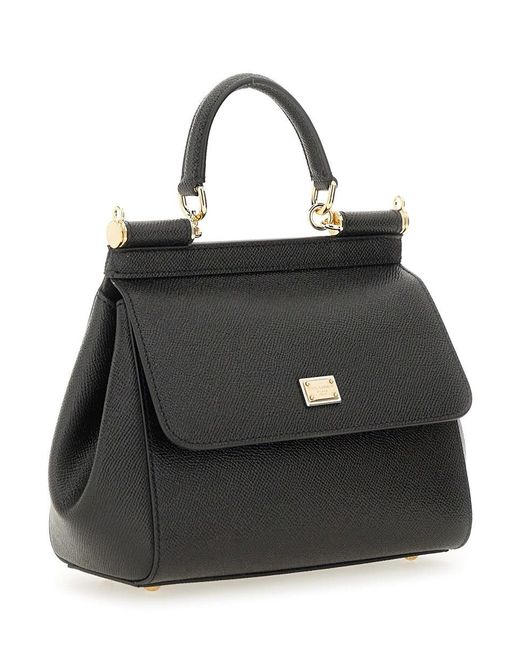 Dolce & Gabbana Black Medium Sicily Hand Bag