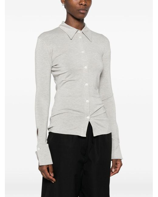 Totême White Slim Solid Shirt