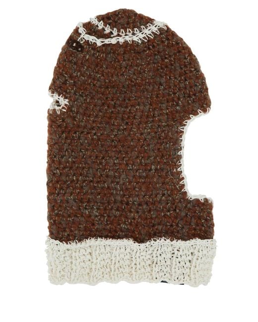 VITELLI Brown Regenerated Yarns Balaclava
