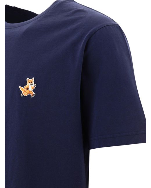 Maison Kitsuné Blue "Running Fox" T-Shirt for men