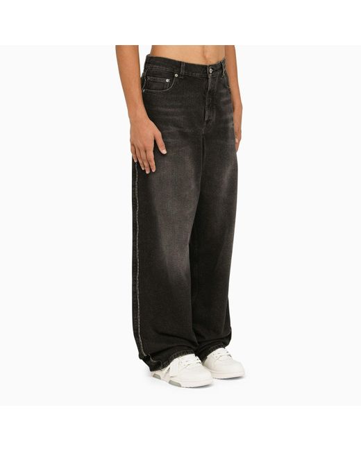 Off-White c/o Virgil Abloh Black Off- Denim Baggy Jeans for men