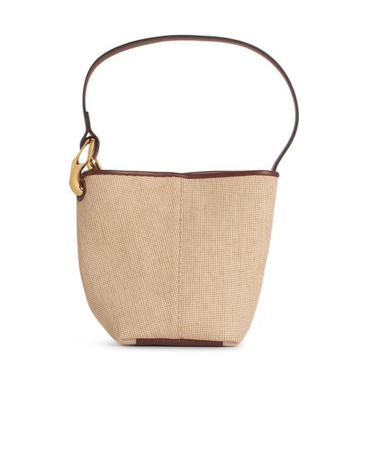J.W. Anderson White JW Anderson 'Corner' Beige Lear Mischtasche