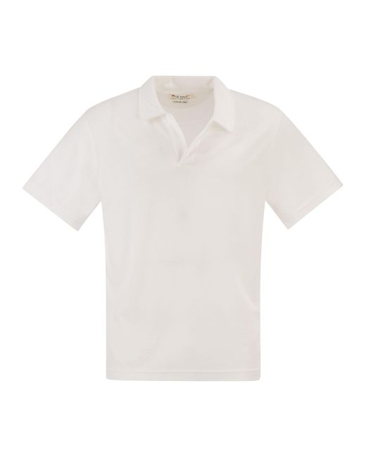 Mc2 Saint Barth White Cotton Terry Polo Shirt for men