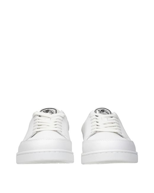 Burberry White Sneakers/Sand Leather