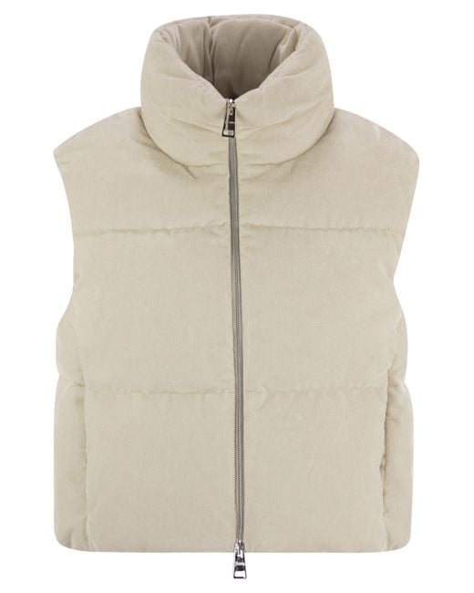 Herno Natural Velvet Sleeveless Down Jacket