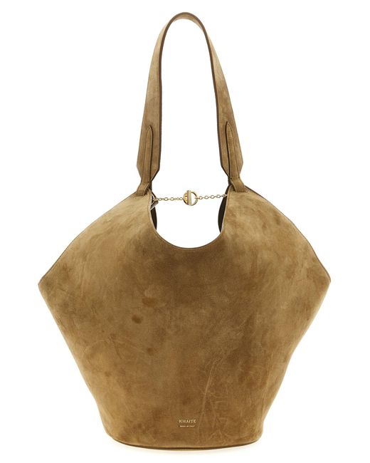 Khaite Brown 'Lotus Small' Shopping Bag