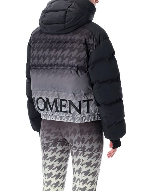Perfect Moment Blue Houndstooth Moment Technical Puffer