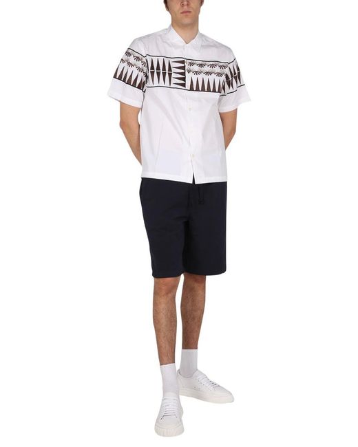 Universal Works Blue Fleece Bermuda for men