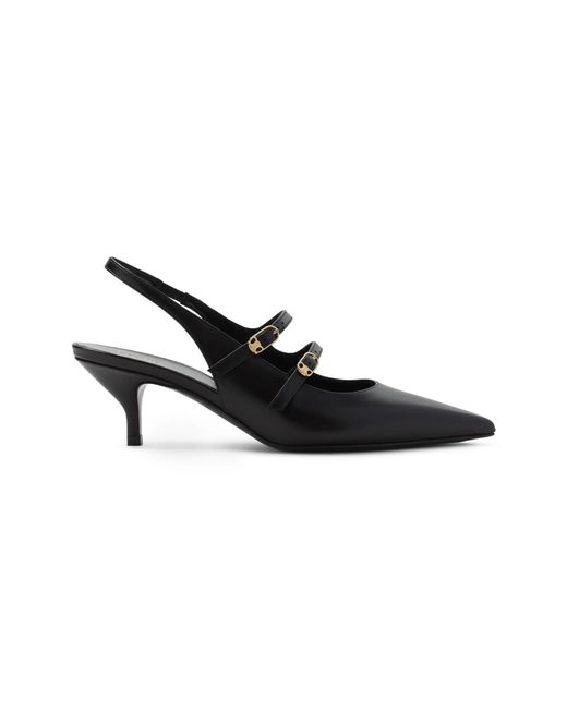 Céline Black Double Straps Mules