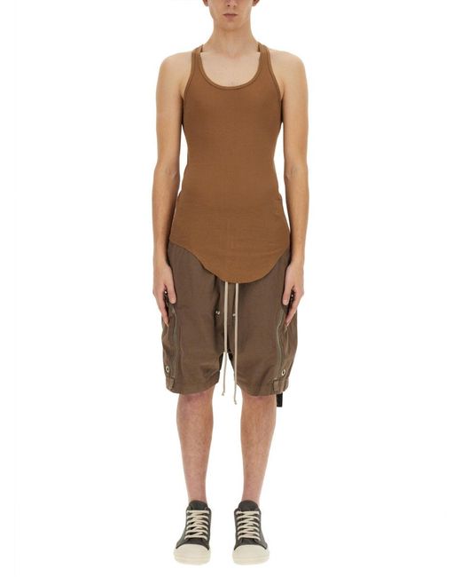 Rick Owens Natural Cotton Tank Top for men