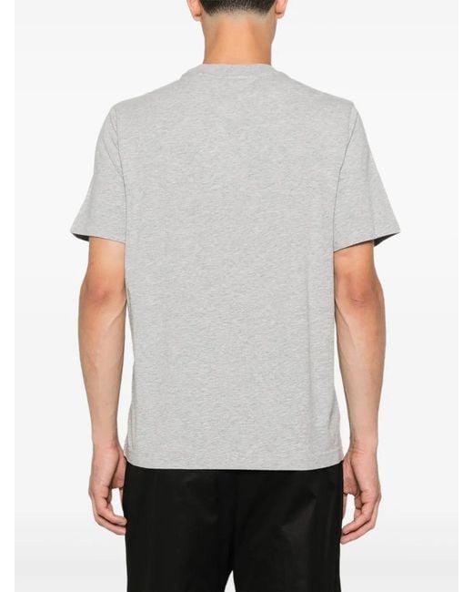 Autry Gray Cotton Crew Neck Tee for men