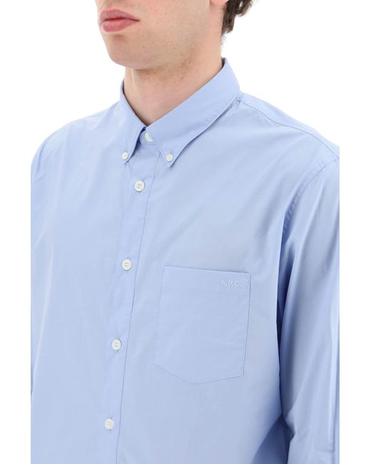 A.P.C. Apc 'edouard'-shirt in het Blue voor heren