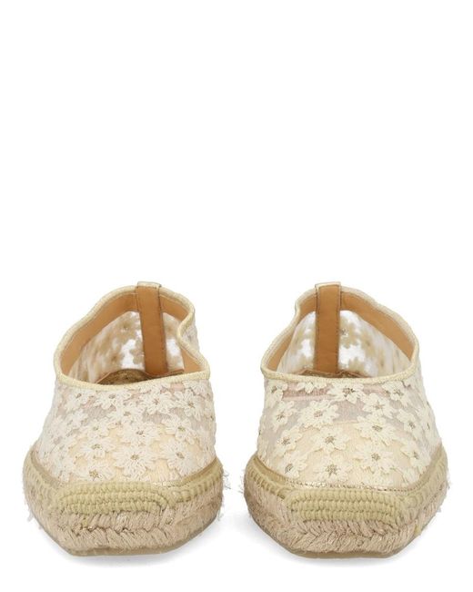 Castaner Natural Polyester Goat Leather Ovine Leather Flats