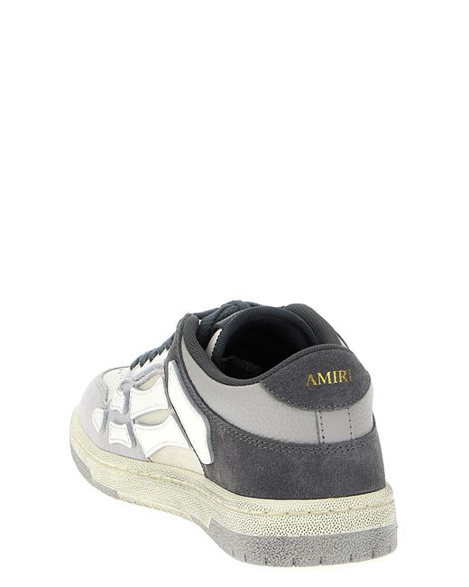 Amiri Gray 'Distressed Skel Top Low' Sneakers for men