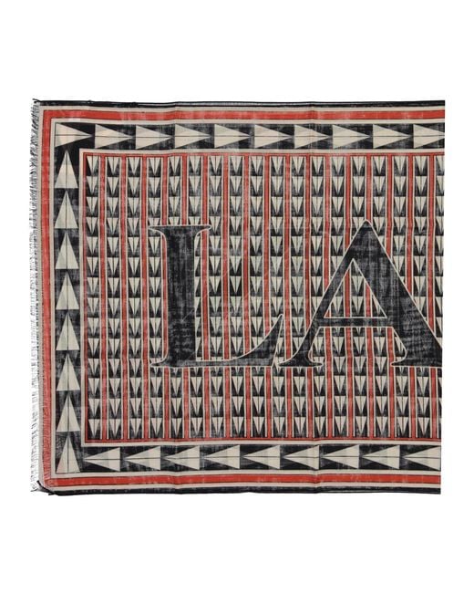 Lanvin Black Wool Scarf