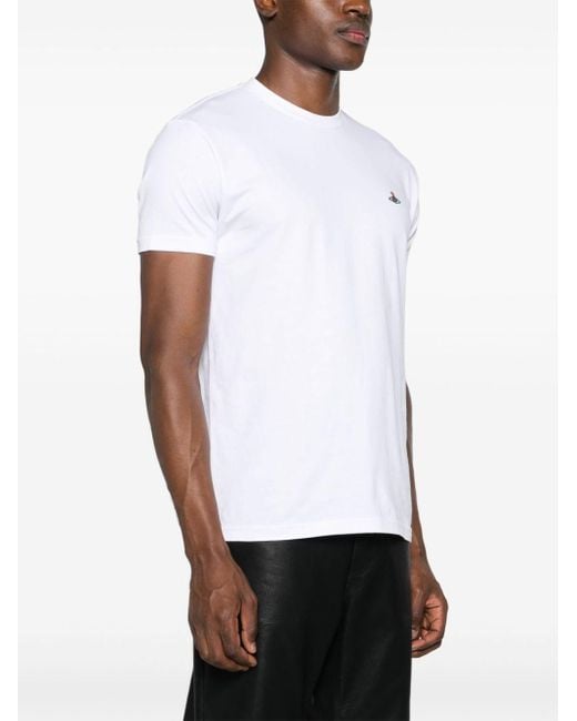 Vivienne Westwood White Logo Cotton T-Shirt for men
