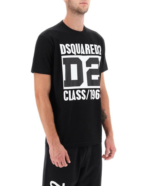 'D2 Klasse 1964' Cool Fit T -Shirt DSquared² de hombre de color Black