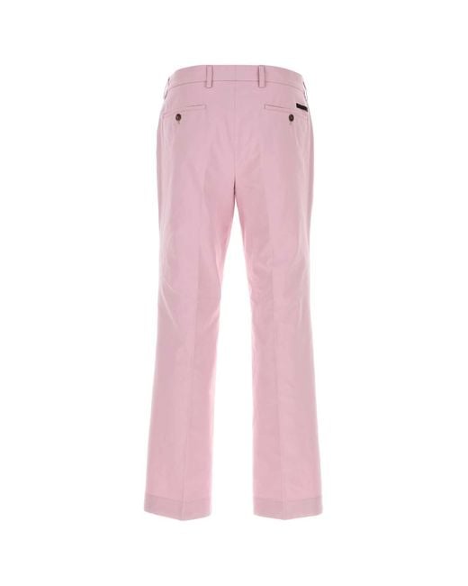 Prada Pink Flat Front Pants for men