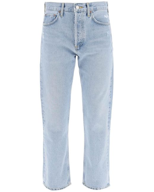 Jeans Con Lavaggio Chiaro 'Parker' di Agolde in Blue