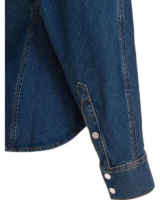 Alaïa Denim Overhemd Van in het Blue