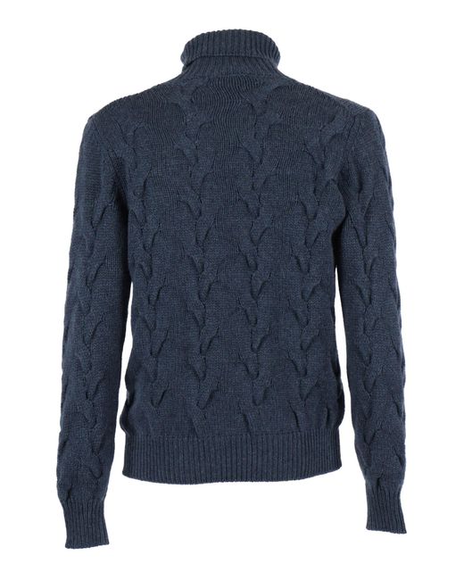 PHI FDL Blue Ls High Neck Sweater Cashmere Turtleneck