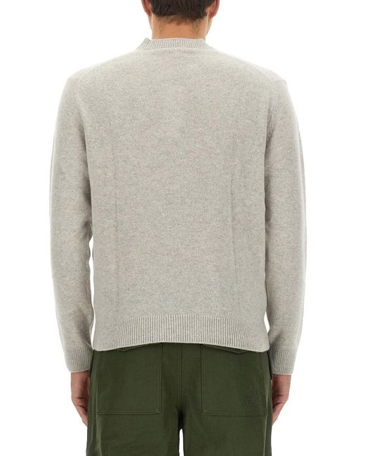 Maison Kitsuné Gray Logo Sweaters for men