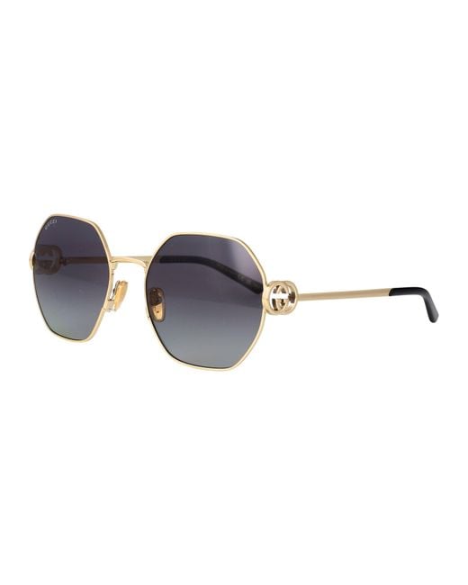 Gucci Blue Metal Sunglasses