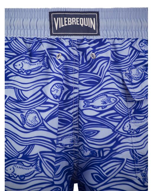 Vilebrequin Blue Flocked Aquarium Swimming Shorts