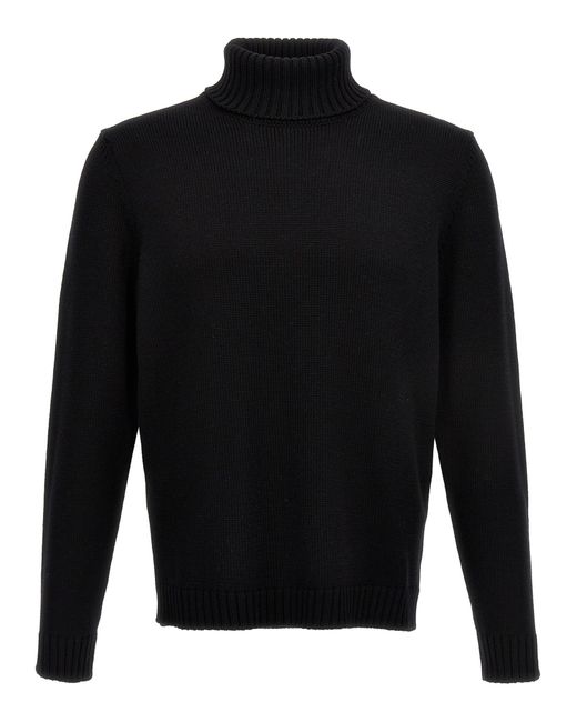 Zanone Turtle Neck -Pullover in Black für Herren