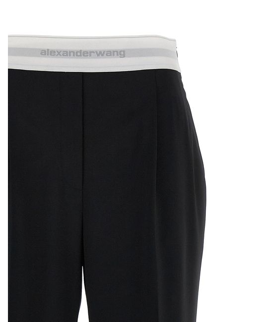 Alexander Wang Logo Elastische Broek in het Black