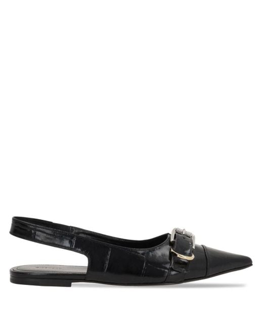 Givenchy Black Voyou Leather Slingback Ballets for men