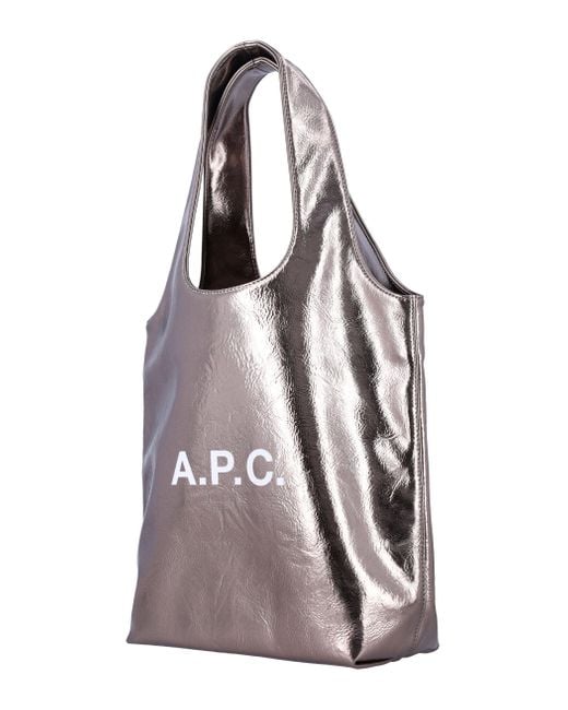 A.P.C. White Ninon Small Tote Bag