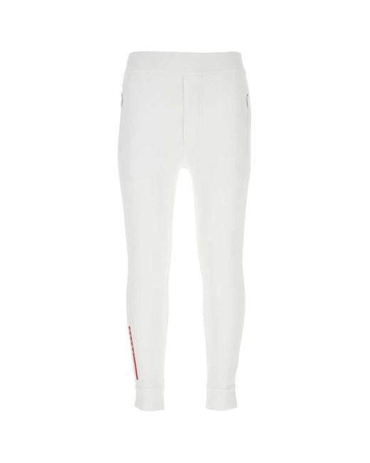 Prada White Neoprene Pant for men