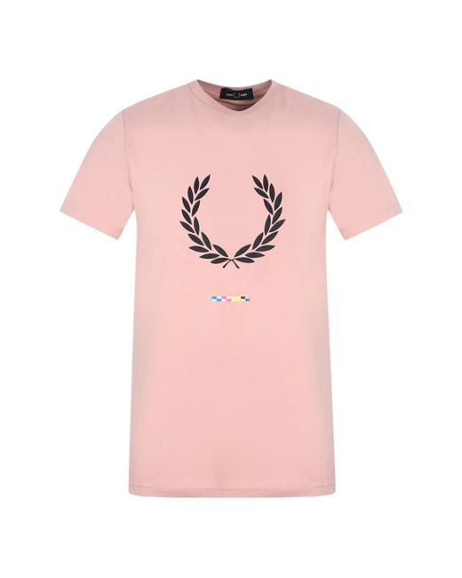 Fred Perry M1684 J10 Registratie Roze T-shirt in het Pink voor heren