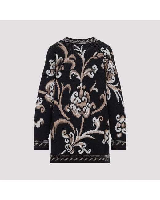 Etro Black Wool Cardigan