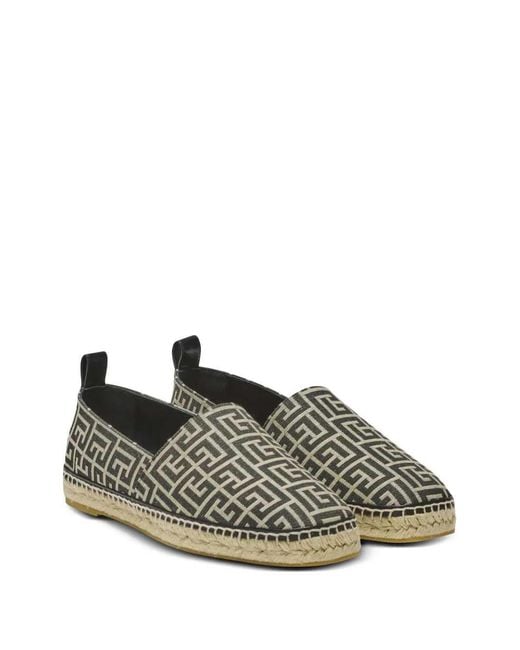 Balmain Multicolor Espadrilles With Monogram Jacquard