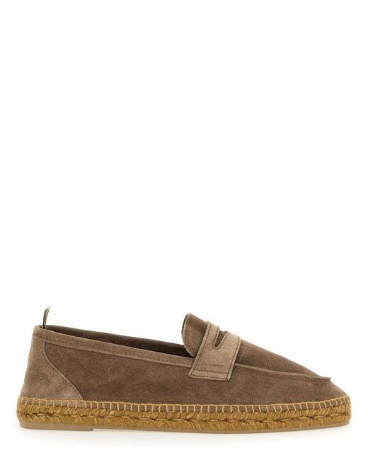Castaner Brown Solid Loafers for men