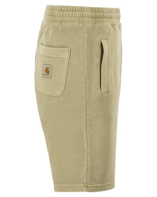 Carhartt Natural Cotton Jersey Shorts With Logo