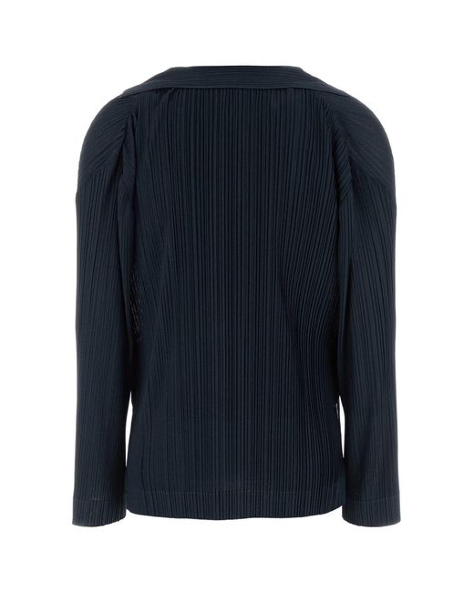 Giorgio Armani Navy Blue Jersey Blouse