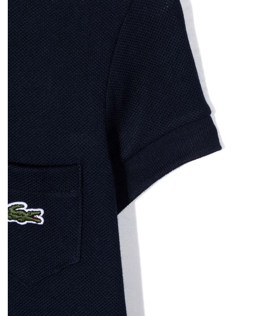 Lacoste Blue Cotton Polo Shirt Dress