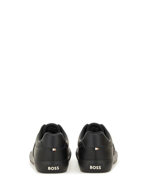 Boss Black Leather Sneaker for men