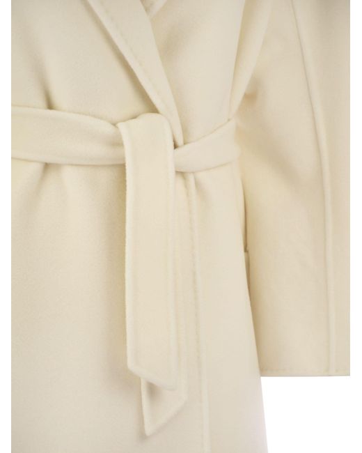 Ludmilla2 Cashmere Long Coat di Max Mara in Natural