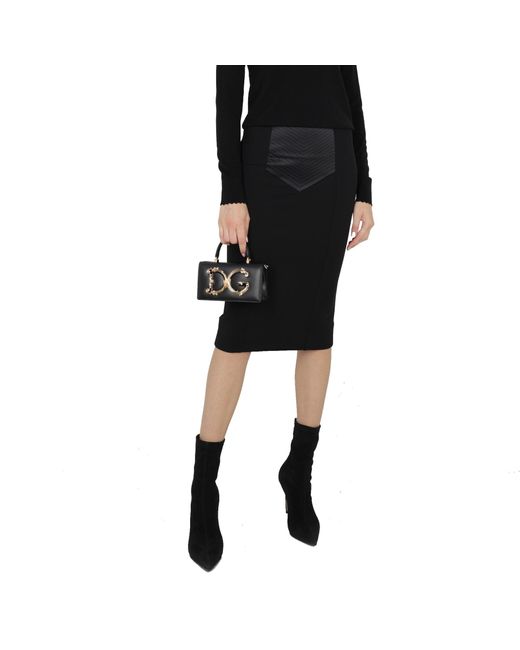 Dolce & Gabbana Black Pencil Skirt