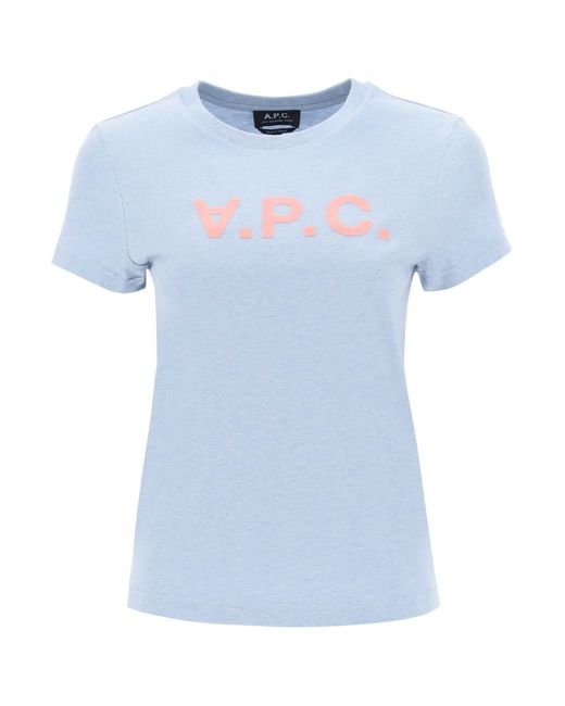 A.P.C. Blue V.P.C. Logo T -Shirt