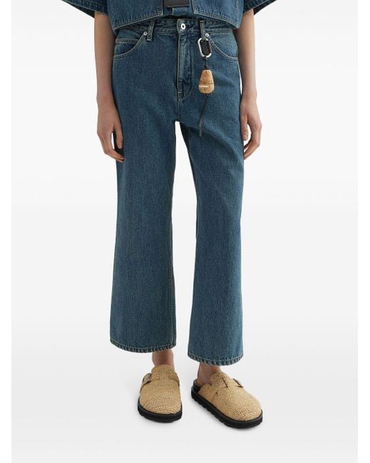 Jil Sander Blue Denim Wide-Leg Jeans